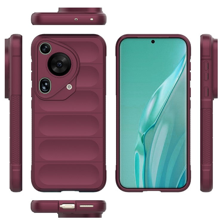 For Huawei Pura 70 Ultra Case Impact Resistant TPU Phone Protector - Wine Red