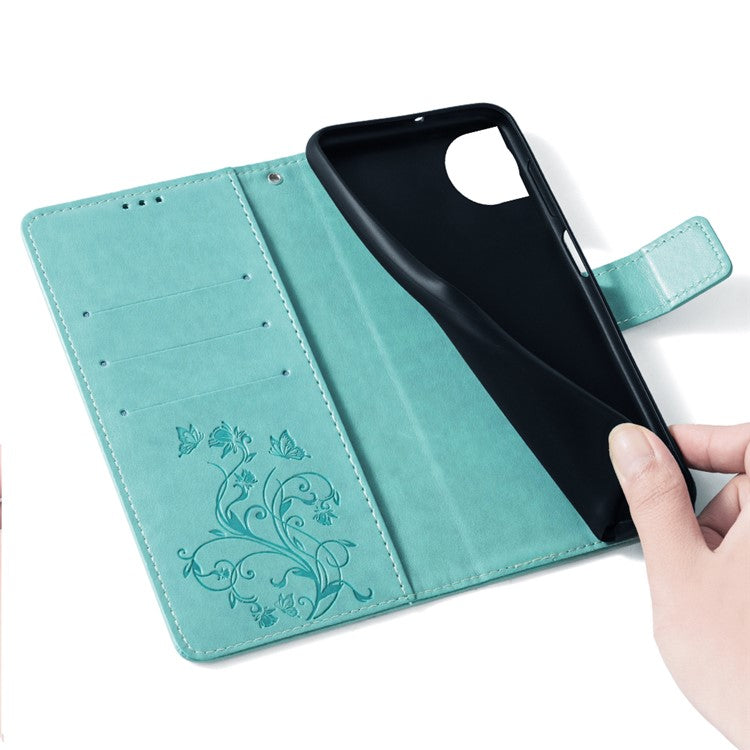 For OnePlus 12 5G Case Butterfly Flower Folding Stand Leather Cover Mobile Wholesale Accessories - Green
