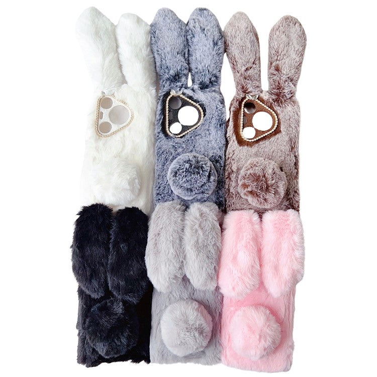 For Huawei Pura 70 TPU Case Plush Cute Rabbit Design Cover Cell Phone Accessory Wholesale - Black