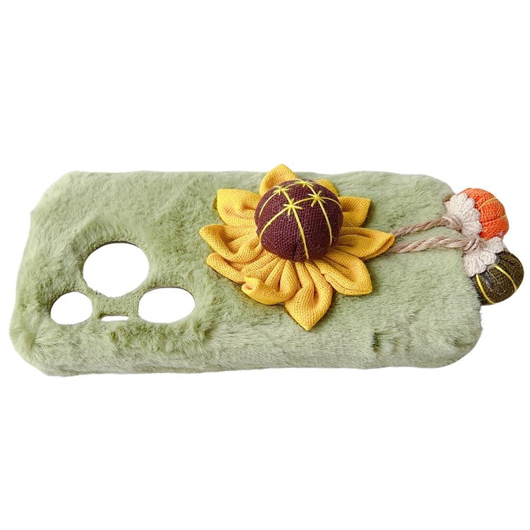 For Huawei Pura 70 Case Sunflower Fur Warm Plush TPU Phone Cover - Pink