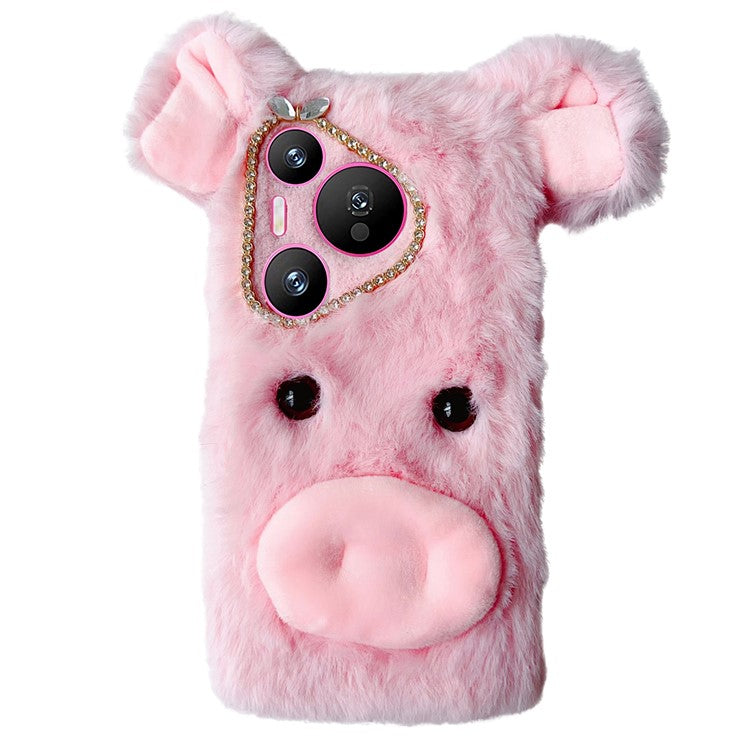 For Huawei Pura 70 TPU Case Plus Lucky Pig Drop-proof Phone Protective Case - Pink