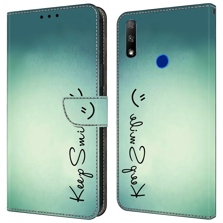 Cell Phone Case for Honor 9X Magnetic Closure Shell Wallet Wholesale Phone Cover - Keep Smile