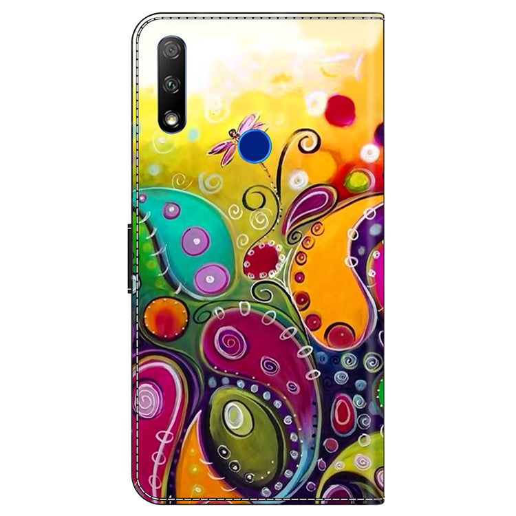 Cell Phone Case for Honor 9X Magnetic Closure Shell Wallet Wholesale Phone Cover - Colorful Flower Vine