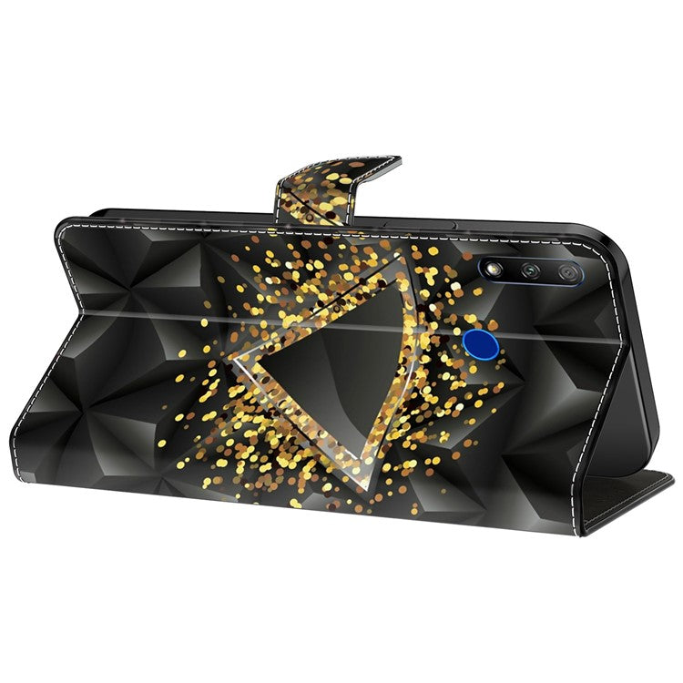 Cell Phone Case for Honor 9X Magnetic Closure Shell Wallet Wholesale Phone Cover - Rhombus