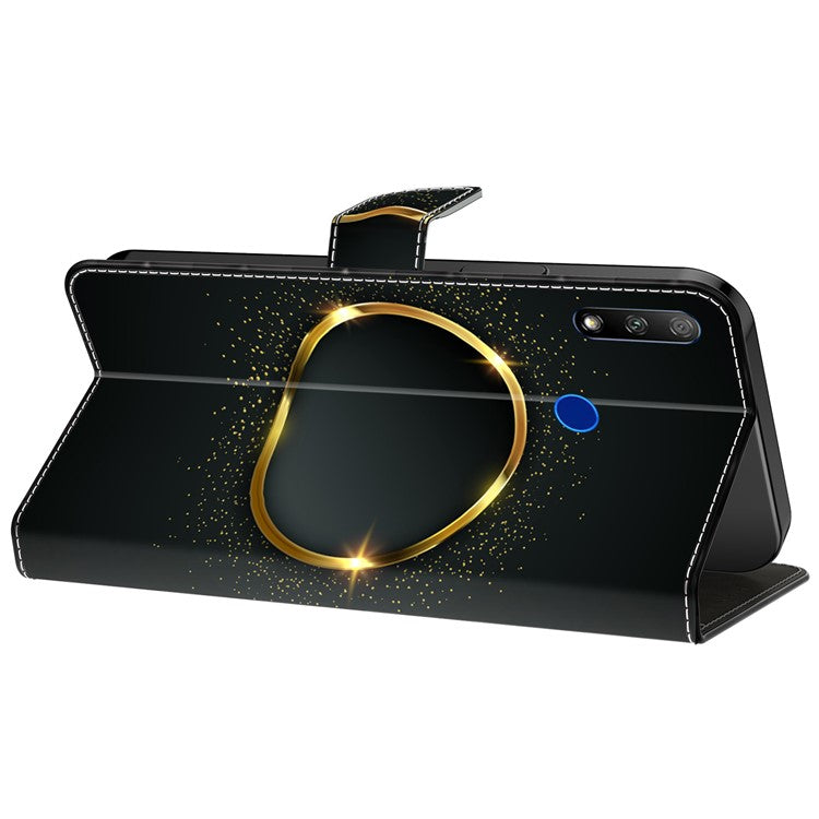 Cell Phone Case for Honor 9X Magnetic Closure Shell Wallet Wholesale Phone Cover - Gold Ring