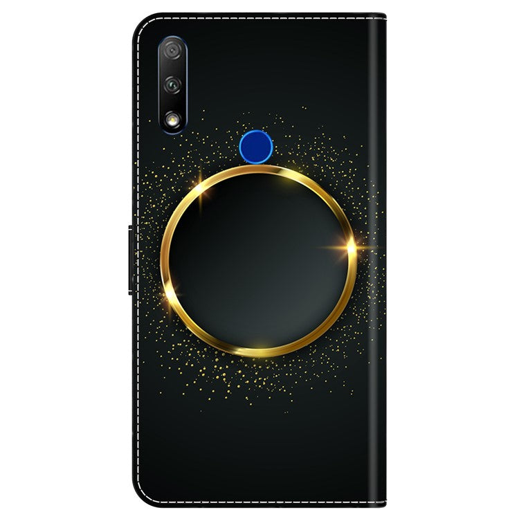Cell Phone Case for Honor 9X Magnetic Closure Shell Wallet Wholesale Phone Cover - Gold Ring