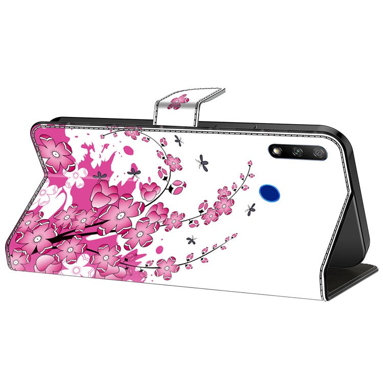 Cell Phone Case for Honor 9X Magnetic Closure Shell Wallet Wholesale Phone Cover - Flower Vine