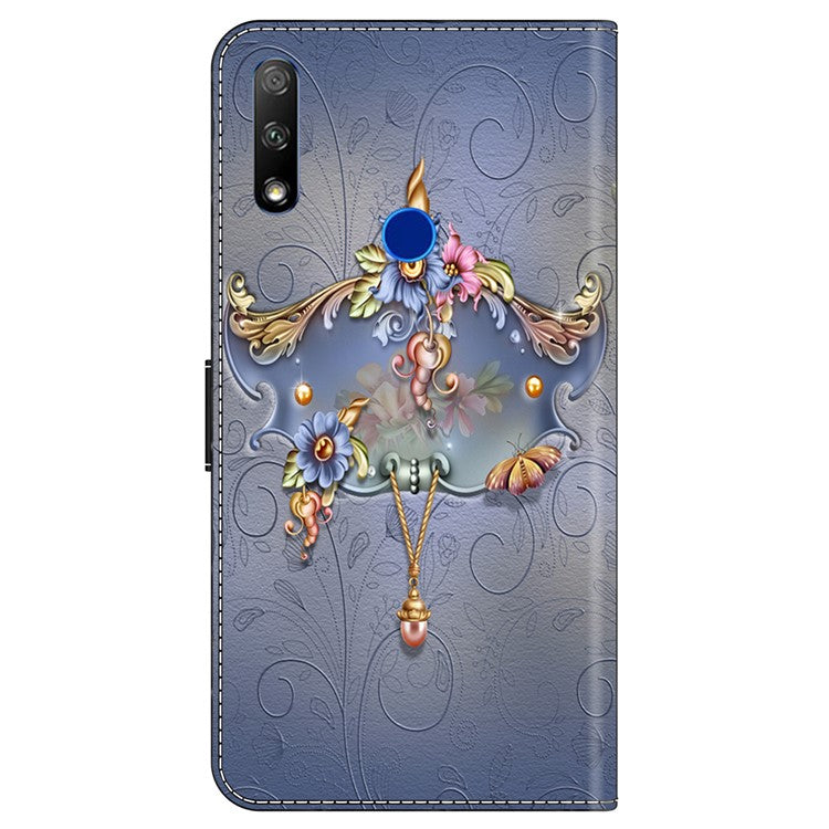 Cell Phone Case for Honor 9X Magnetic Closure Shell Wallet Wholesale Phone Cover - Carving Flower