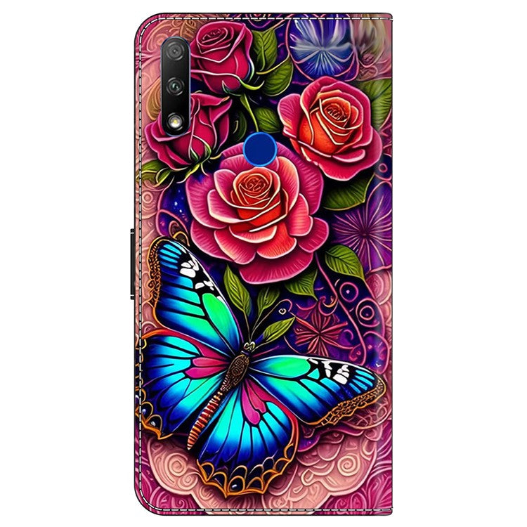 Cell Phone Case for Honor 9X Magnetic Closure Shell Wallet Wholesale Phone Cover - Colorful Butterfly