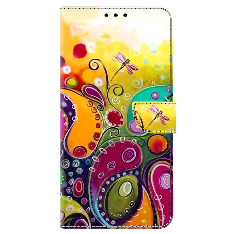For Honor X9 5G Scratch-Resistant Mobile Phone Case Shockproof Pattern Wallet Stand Cover - Colorful Flower Vine