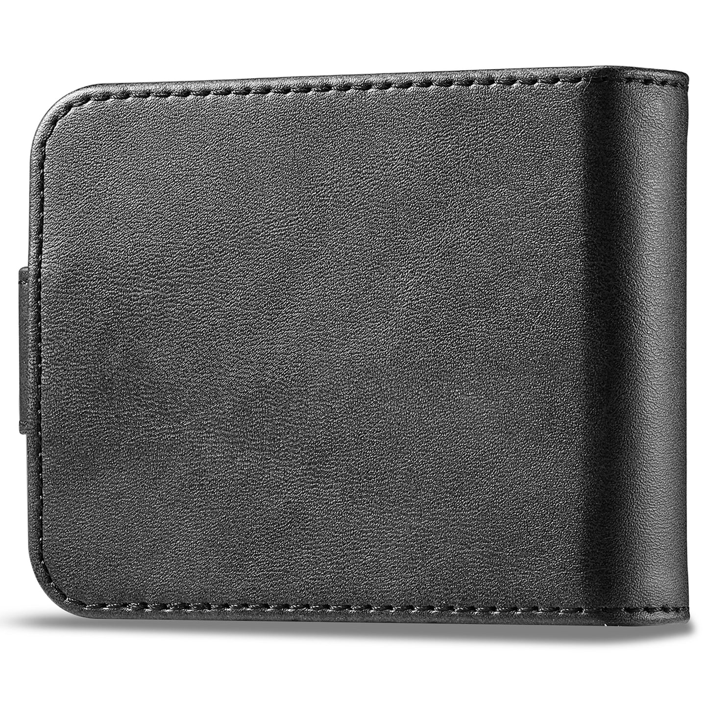 LC.IMEEKE For Samsung Galaxy Z Flip6 5G Case Scratch-resistant Leather+PC Calf Texture Stand Phone Cover - Black