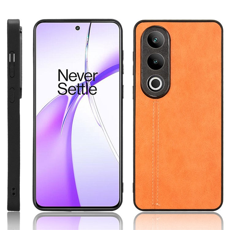 For OnePlus Ace 3V 5G Case PU Leather+PC+TPU Phone Back Cover Stitching Line Design - Orange