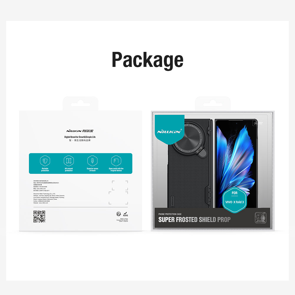 NILLKIN Frosted Shield Pro for vivo X Fold3 Pro Magnetic Phone Protective Cover PC+TPU Phone Shell