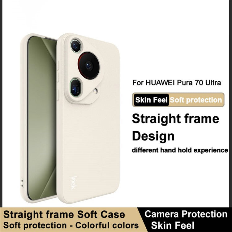 IMAK UC-4 Series for Huawei Pura 70 Ultra TPU Case Straight Edge Drop-proof Phone Cover - White