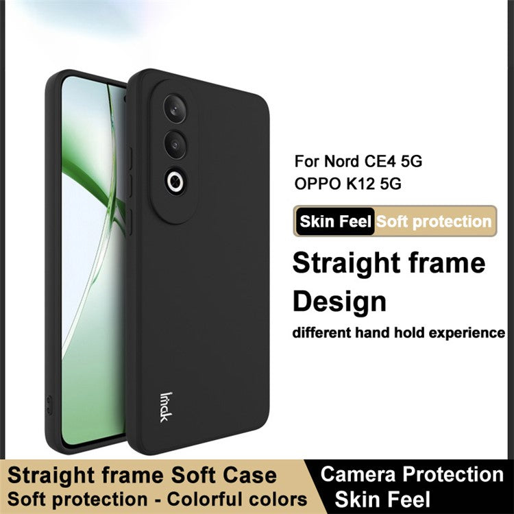 IMAK UC-4 Series for OnePlus Nord CE4 5G / Oppo K12 Case Straight Edge TPU Phone Cover Anti-drop Phone Shell - Black