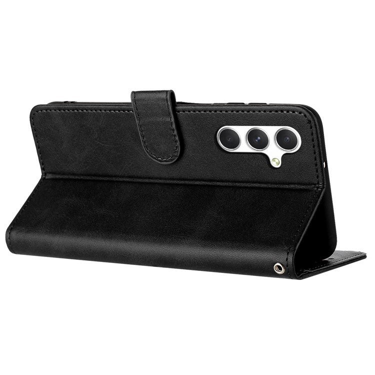 For Samsung Galaxy M54 5G Phone Shell Wallet PU Leather Stand Case Mobile Accessories Supplier - Black