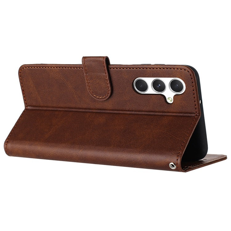 For Samsung Galaxy M54 5G Phone Shell Wallet PU Leather Stand Case Mobile Accessories Supplier - Brown