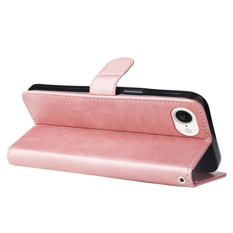 For iPhone 16e Wallet Case Zipper Pocket Leather Phone Cover Wholesale - Pink