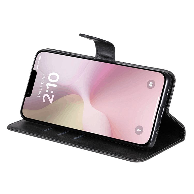 For iPhone 16e Wallet Case Zipper Pocket Leather Phone Cover Wholesale - Black