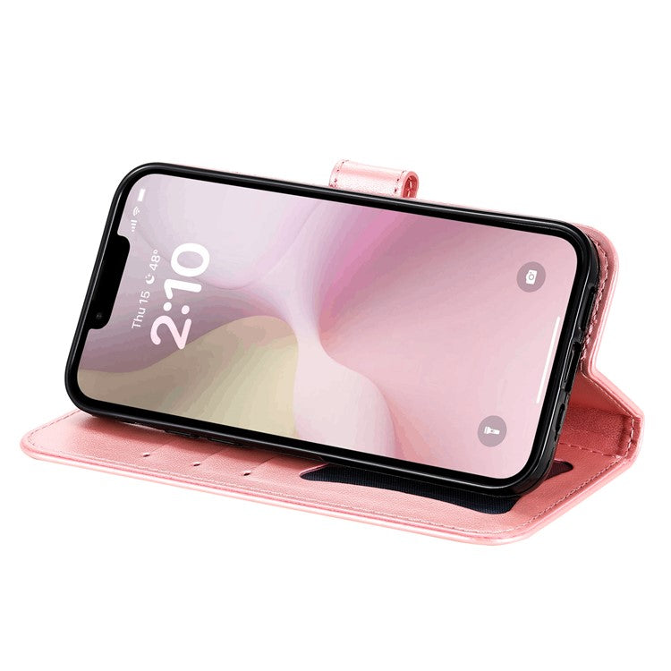 For iPhone 16e Leather Wallet Case Flower Pattern Mobile Accessories Wholesale - Pink