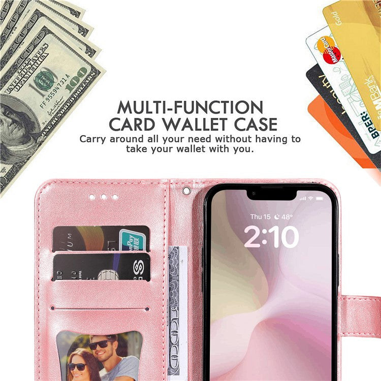 For iPhone 16e Leather Wallet Case Flower Pattern Mobile Accessories Wholesale - Pink