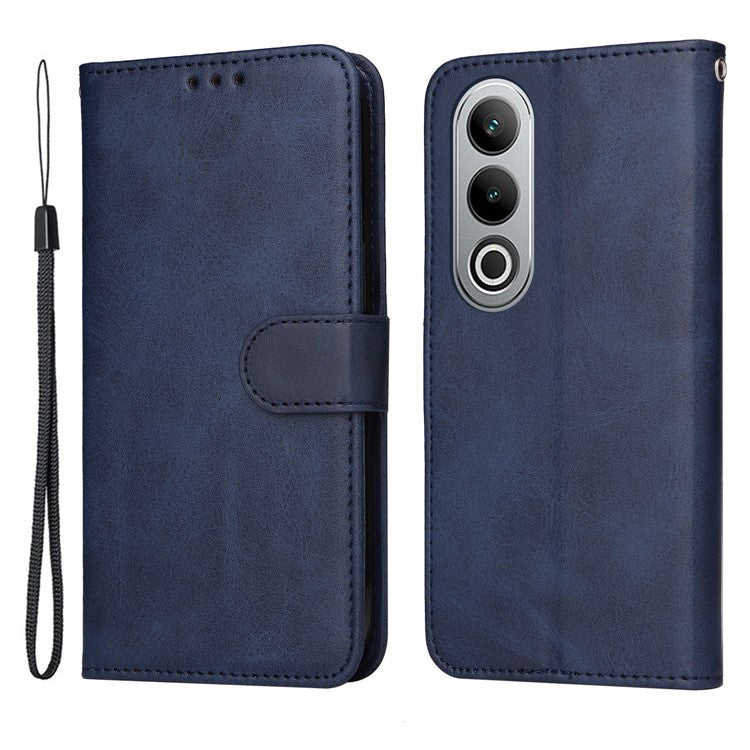Phone Stand Case for OnePlus Nord CE4 5G / Oppo K12 Magnetic Leather Flip Wallet Phone Cover - Blue