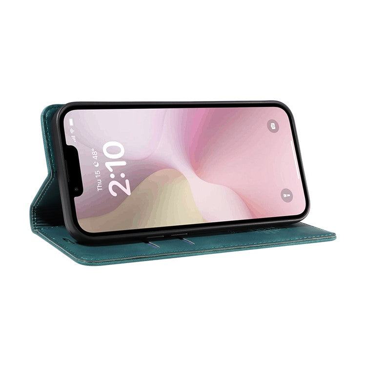 BETOPNICE 003 For iPhone 16e Wallet Case RFID Blocking Leather+TPU Shockproof Phone Shell - Green