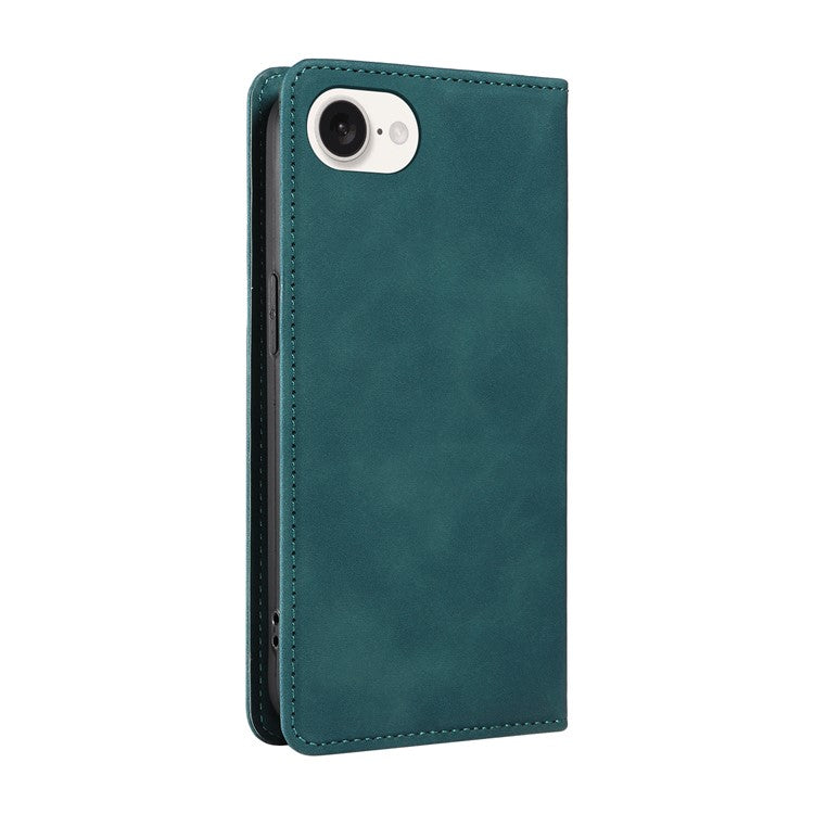 BETOPNICE 003 For iPhone 16e Wallet Case RFID Blocking Leather+TPU Shockproof Phone Shell - Green