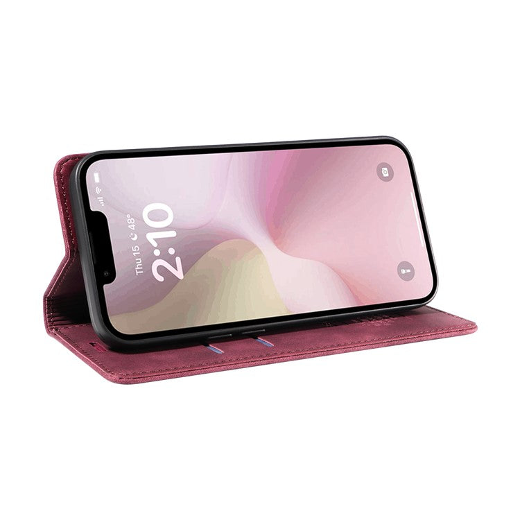 BETOPNICE 003 For iPhone 16e Wallet Case RFID Blocking Leather+TPU Shockproof Phone Shell - Red