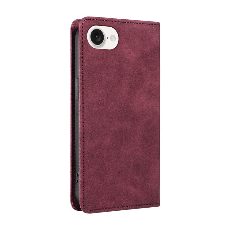 BETOPNICE 003 For iPhone 16e Wallet Case RFID Blocking Leather+TPU Shockproof Phone Shell - Red