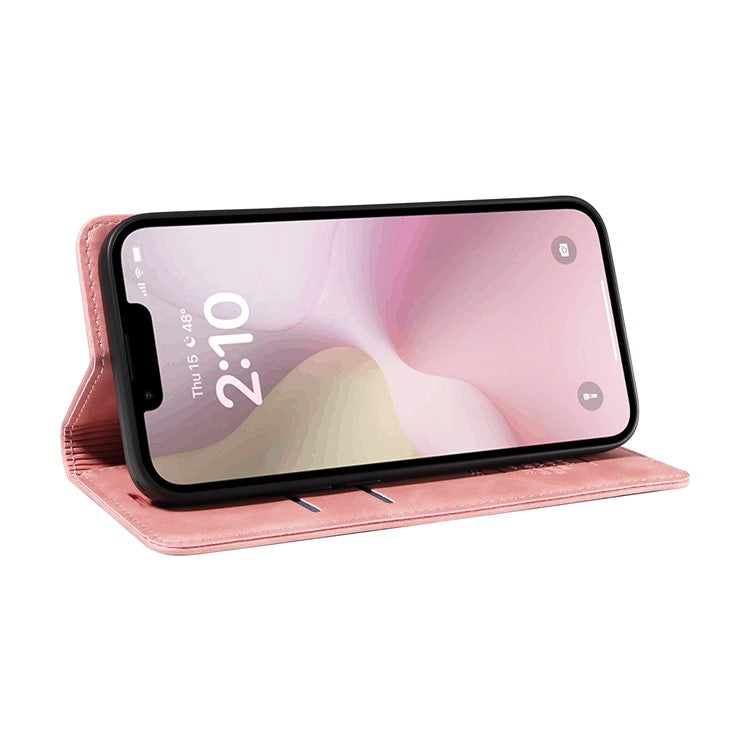 BETOPNICE 003 For iPhone 16e Wallet Case RFID Blocking Leather+TPU Shockproof Phone Shell - Pink