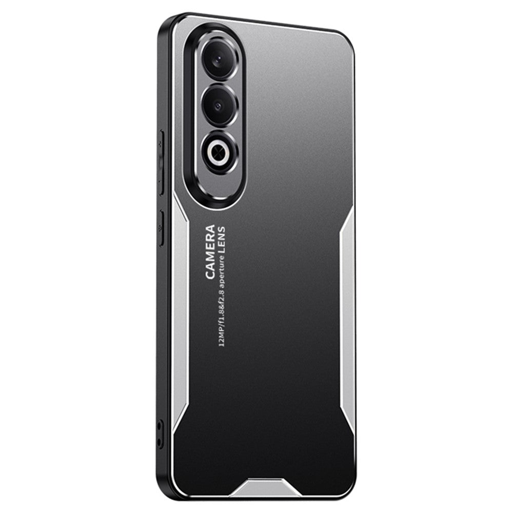 For Oppo K12 Case Anti-Drop Aluminum Alloy+PC+TPU Mobile Phone Cover - Silver