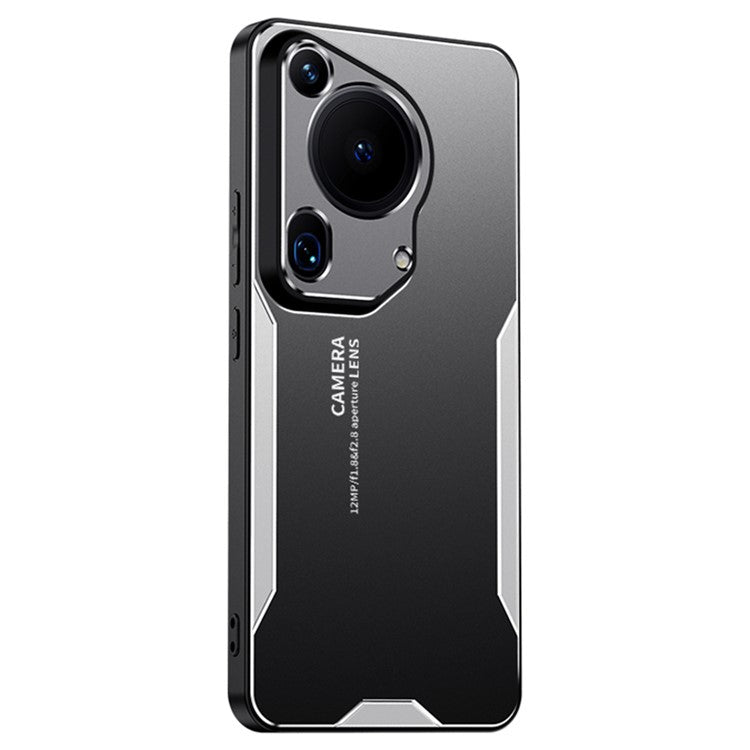 For Huawei Pura 70 Ultra Metal Phone Case Aluminum Alloy+PC+TPU Hybrid Back Cover - Silver