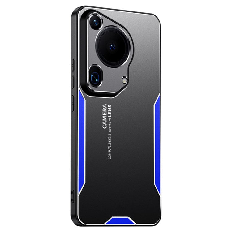 For Huawei Pura 70 Ultra Metal Phone Case Aluminum Alloy+PC+TPU Hybrid Back Cover - Blue