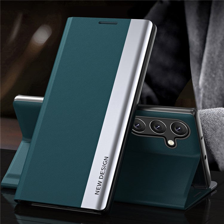 For Samsung Galaxy M55 5G / C55 5G / F55 5G Case Stand Shockproof Leather Phone Cover - Green