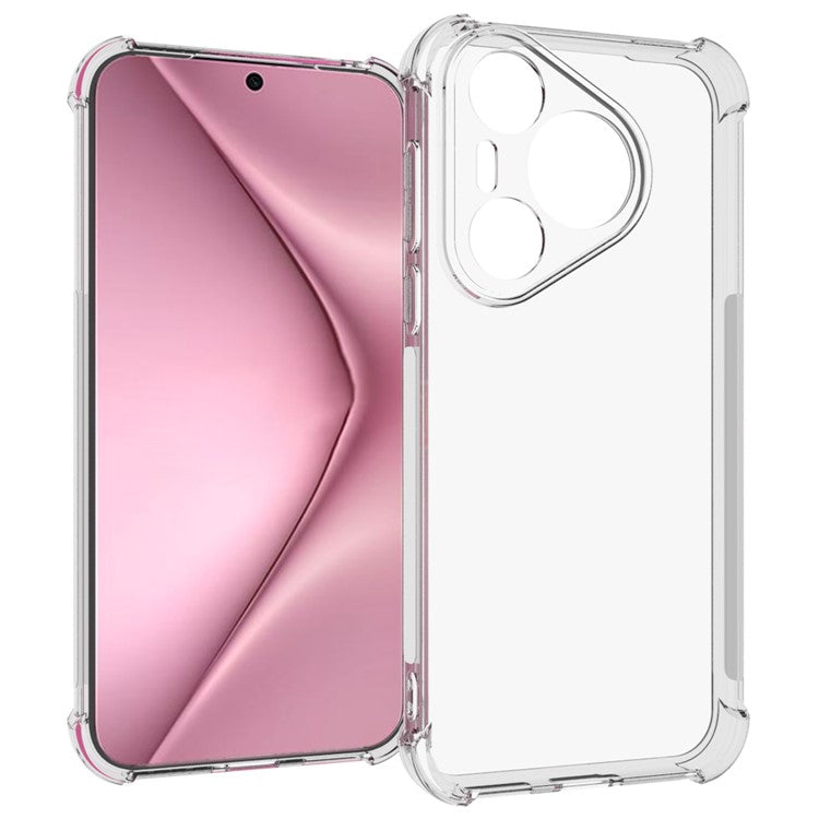 For Huawei Pura 70 Clear Case Shockproof Reinforce Corners TPU Phone Cover