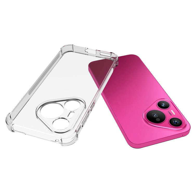 For Huawei Pura 70 Clear Case Shockproof Reinforce Corners TPU Phone Cover