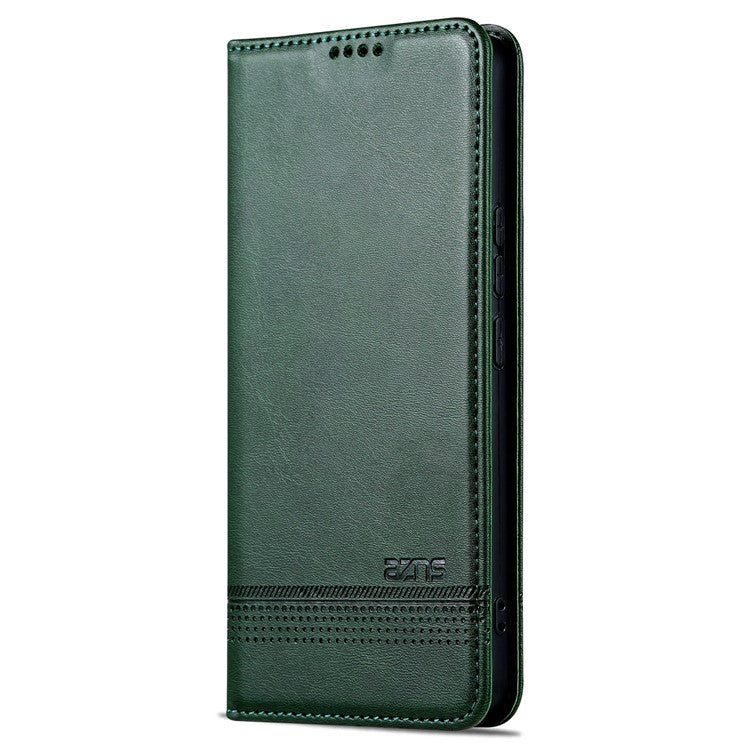 AZNS For Samsung Galaxy M55 5G / C55 5G / F55 5G Case Wallet PU Leather Magnetic Absorption Phone Cover - Green