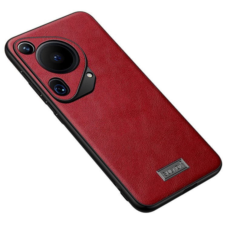 SULADA For Huawei Pura 70 Ultra Phone Case PU Leather+TPU+PC Back Cover - Red