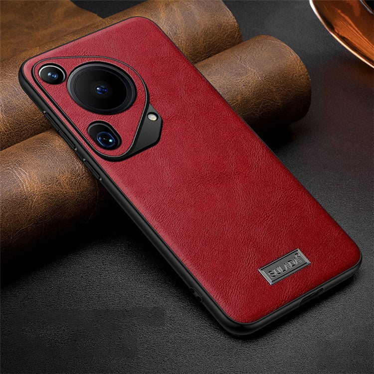 SULADA For Huawei Pura 70 Ultra Phone Case PU Leather+TPU+PC Back Cover - Red