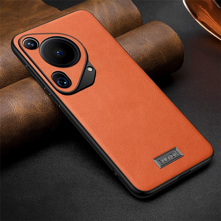 SULADA For Huawei Pura 70 Ultra Phone Case PU Leather+TPU+PC Back Cover - Orange