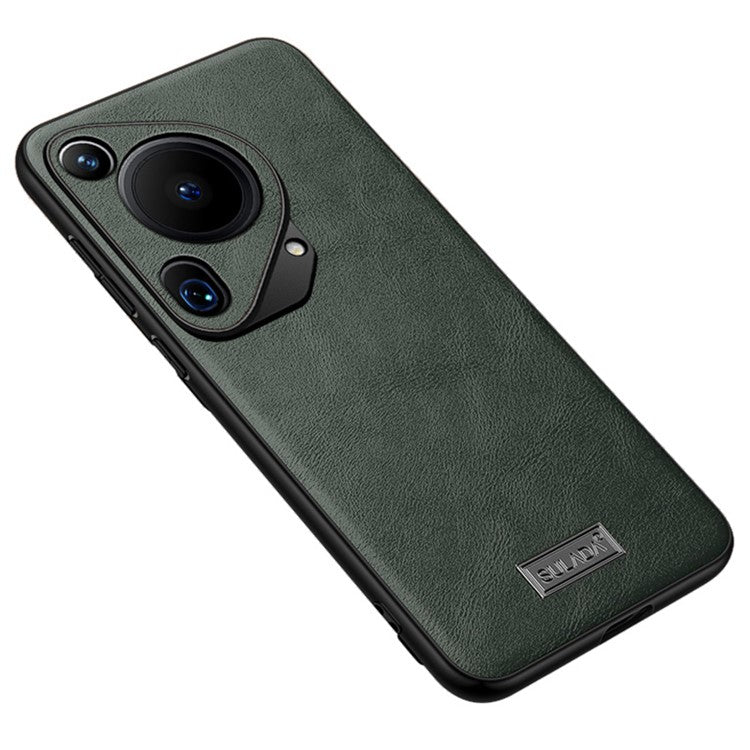 SULADA For Huawei Pura 70 Ultra Phone Case PU Leather+TPU+PC Back Cover - Green