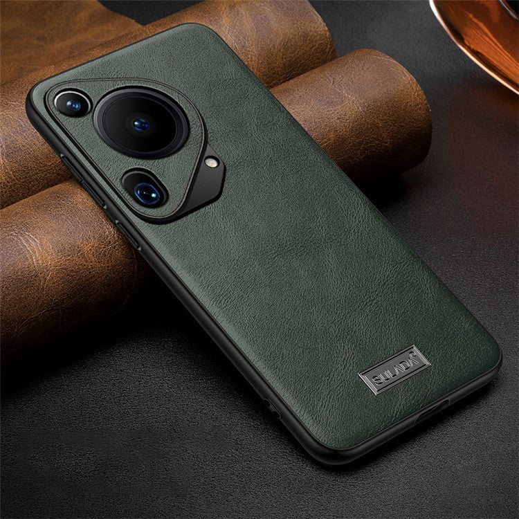 SULADA For Huawei Pura 70 Ultra Phone Case PU Leather+TPU+PC Back Cover - Green