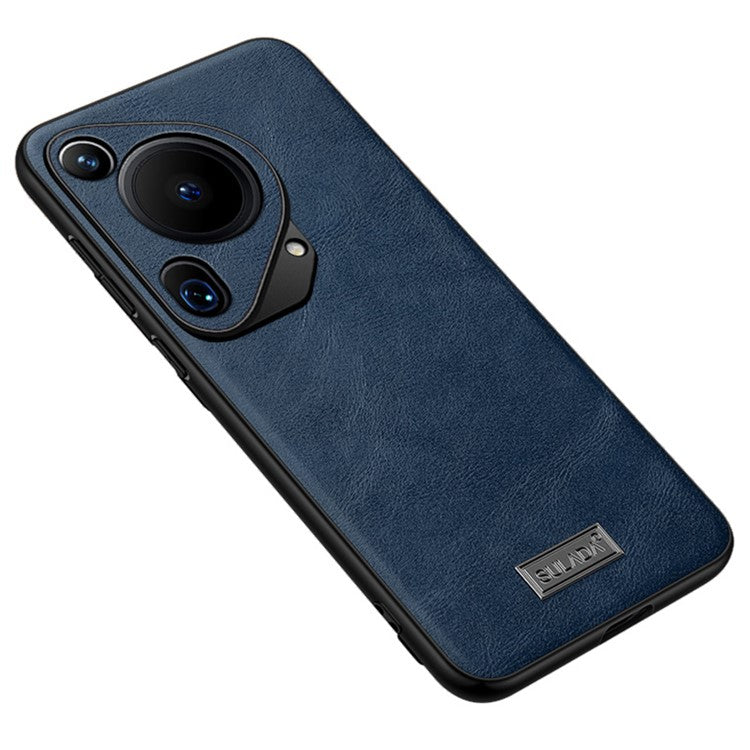 SULADA For Huawei Pura 70 Ultra Phone Case PU Leather+TPU+PC Back Cover - Blue