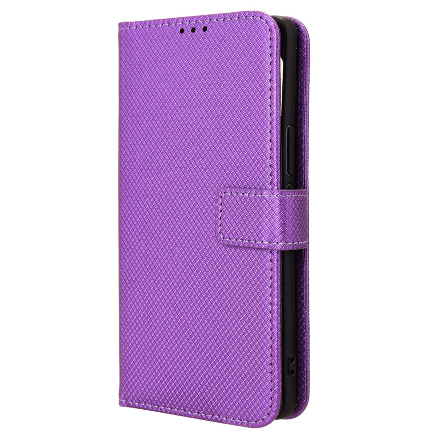 For vivo V30e 5G / V40 Lite 5G Wallet Case Diamond Texture PU Leather TPU Protective Phone Cover - Purple