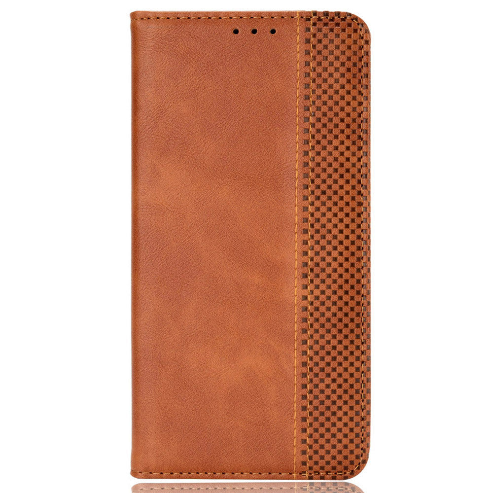 For vivo V30e 5G / V40 Lite 5G Cover Magnetic Closure Wallet Stand Wholesale Phone Case - Brown