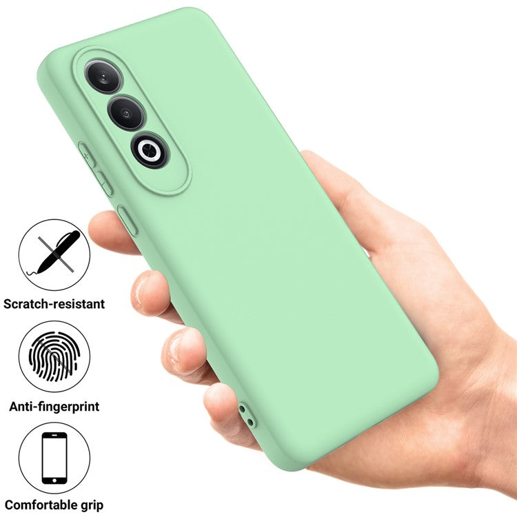 For OnePlus Nord CE4 5G Case Slim-Fit Liquid Silicone Protective Back Cover with Hand Strap - Green