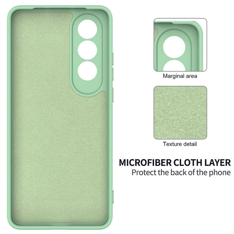 For OnePlus Nord CE4 5G Case Slim-Fit Liquid Silicone Protective Back Cover with Hand Strap - Green