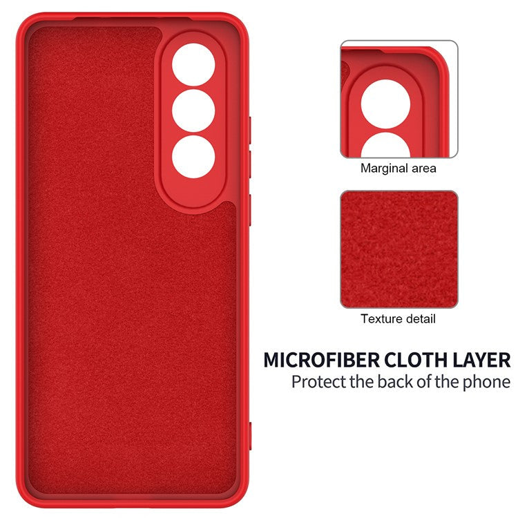 For OnePlus Nord CE4 5G Case Slim-Fit Liquid Silicone Protective Back Cover with Hand Strap - Red