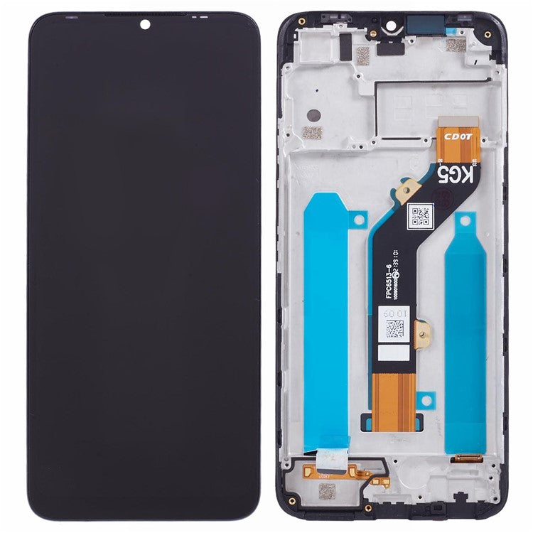 For Infinix Smart 6 X6511B X6511 X6511E Grade C LCD Screen and Digitizer Assembly + Frame Replacement Part (Without Logo)